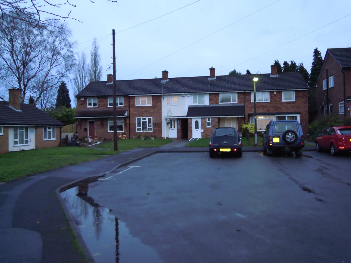 Shustoke Road, Solihull, photographed in 2011. Police have not said where in the road the man was found.